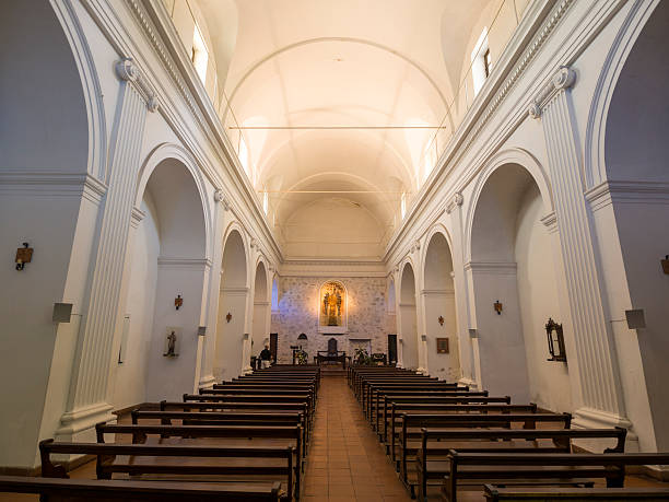 Colonia del Sacramento, Uruguay - January 24, 2013: The interior Basilica del Santisimo Sacramento in Colonia del Sacramento, Uruguay.